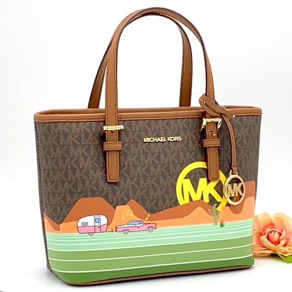 Michael Kors Handbags - MICHAEL KORS DESERT ROAD TRIP XS CARRYALL TZ TOTE